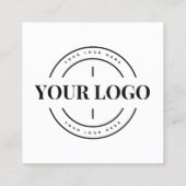 バジェットビジネスロゴ会社カスタムサンキューカード スクエア名刺 (裏面)