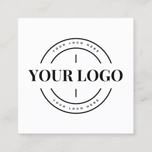 バジェットビジネスロゴ会社カスタムサンキューカード スクエア名刺 (裏面)