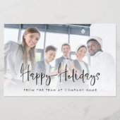 バジェットビジネスロゴ写真ハッピーホリデーズカード (正面)