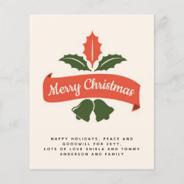 バジェットビンテージクリスマス招待状レター