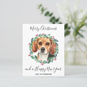 バジェットビーグルドグメリークリスマスホリデーカード (スタンド正面)