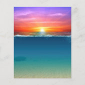 バジェットビーチトロピカル結婚式招待状 (裏面)