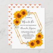 バジェットビーベイビーシャワーひまわりバラ金ゴールド (正面/裏面)