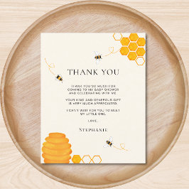 バジェットビーベビーシャワーサンキューカード