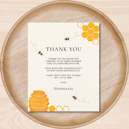 バジェットビーベビーシャワーサンキューカード