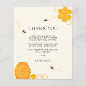 バジェットビーベビーシャワーサンキューカード (正面)
