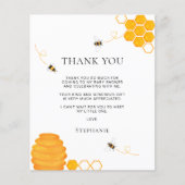 バジェットビーベビーシャワーサンキューカード (正面)