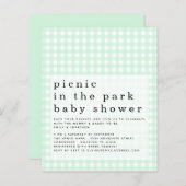バジェットピクニックパークベビーシャワーグリーンギンガム (正面/裏面)