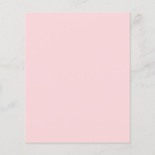 バジェットピンクさくらんぼブロッサムベビーシャワー招待状 (裏面)