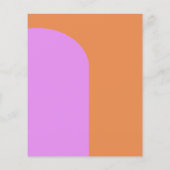 バジェットピンクとオレンジのレトロジオメトリック結婚ス (裏面)