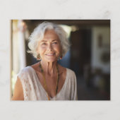 バジェットピンクと白のポピー葬儀メモリアル (裏面)