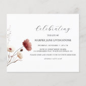 バジェットピンクと白のポピー葬儀メモリアル (正面)