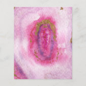 バジェットピンクと金ゴールドアゲート結婚式招待状 (裏面)