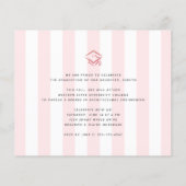 バジェットピンクのグリッター3写真の卒業招待状 (裏面)