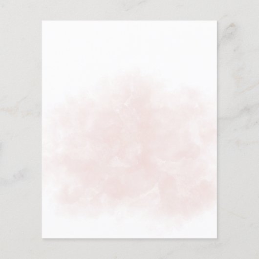 バジェットピンクのフローラ夏のブライダルシャワー招待状 チラシ (裏面)