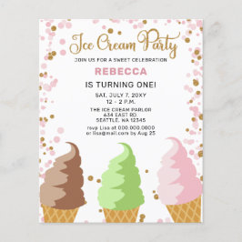 バジェットピンクアイスクリームパーティー誕生日