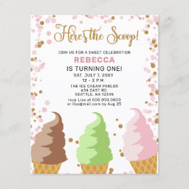 バジェットピンクアイスクリームパーティー誕生日