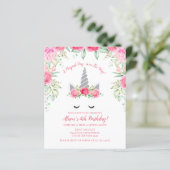 バジェットピンクアンドシルバーグリッターユニコーン誕生日 (スタンド正面)