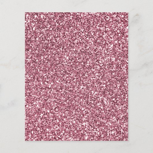 バジェットピンクアンドシルバーグリッターユニコーン誕生日 (裏面)