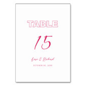 バジェットピンクアーモダンチタはっきりしたイプ文字 テーブルナンバー (裏面)