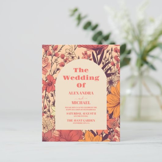 バジェットピンクイエローオレンジワイルドフラワー結婚ズ (スタンド正面)