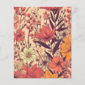 バジェットピンクイエローオレンジワイルドフラワー結婚ズ (裏面)