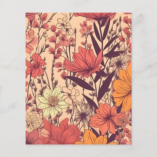 バジェットピンクイエローオレンジワイルドフラワー結婚ズ (裏面)