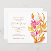 バジェットピンクイエローフローラブライダルシャワー (正面/裏面)