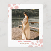 バジェットピンクウェスタン女性のカーボーイベビーシャワー招待状 チラシ (裏面)