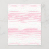 バジェットピンクウォーターカラーフローラブライダルシャワー招待状 (裏面)