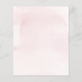 バジェットピンクエレファントガールベビーシャワー招待状 チラシ (裏面)