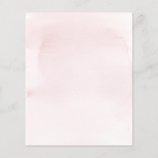 バジェットピンクエレファントガールベビーシャワー招待状 チラシ (裏面)