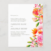 バジェットピンクオレンジフォーマルフローラ結婚式 (正面)