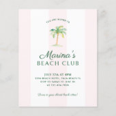 バジェットピンクカバナストライプビーチクラブ誕生日 (正面)