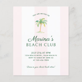 バジェットピンクカバナストライプビーチクラブ誕生日