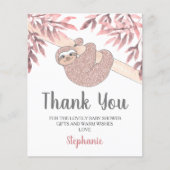 バジェットピンクグリッタースロスベビーシャワーありがとう (正面)