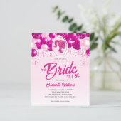 バジェットピンクグリッターバルーンドールブライダルシャワー (スタンド正面)