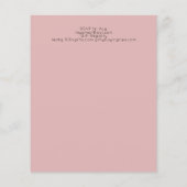 バジェットピンクグリッターユニコーンガールズ誕生日招待状 チラシ (裏面)