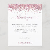 バジェットピンクグリッター写真Henパーティーありがとう (正面)