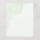 バジェットピンクグリーンバラフローラ結婚式招待状 (裏面)