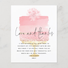 バジェットピンクケーキスクリプト21th誕生日ありがとう