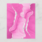 バジェットピンクサイバーアゲートモダン結婚式招待状 (裏面)