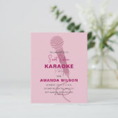 バジェットピンクスイート16カラオケパーティの招待状 (スタンド正面)