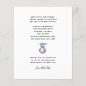 バジェットピンクダスティブルーホリデーニューアドレスカード (裏面)