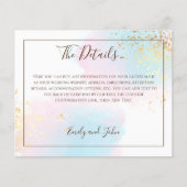 バジェットピンクティール（緑がかった色）水の色の金ゴールド結婚の詳細 (正面)