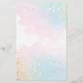 バジェットピンクティール（緑がかった色）水結婚色のメニュー (裏面)