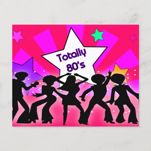 バジェットピンクトータル80のレトロパーティの招待状 (正面)