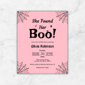 バジェットピンクハロウィーンブライダルシャワー招待