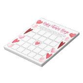 バジェットピンクハートベビーシャワービンゴゲーム ノートパッド (回転)