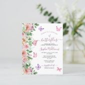 バジェットピンクバタフライブライダルシャワー招待 (スタンド正面)